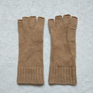Alashan Half Finger Gloves Womens S Brown Tan Cashmere Texting Fingerless